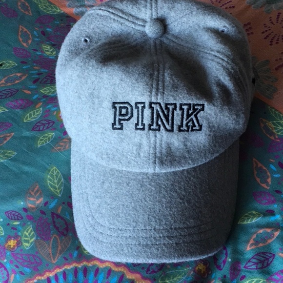 PINK Victoria’s Secret Gray Wool Baseball Cap 106 - Picture 1 of 5
